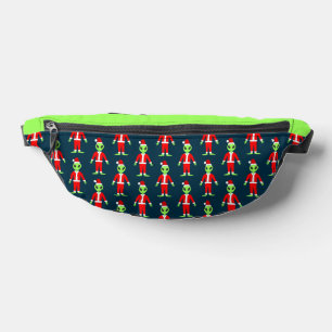 Riñoneras UFO Ho Ho Padre Navidad alienígena Patterado