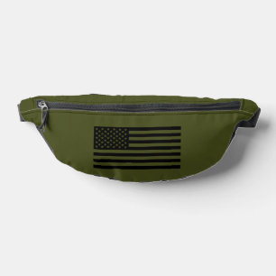 Riñoneras Verde del ejército con bandera estadounidense