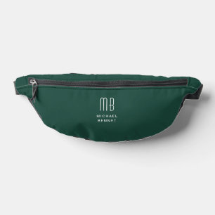 Riñoneras Verde monogramado elegante