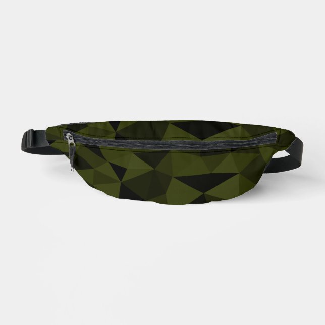 Riñoneras Verde oscuro del ejército negro patrón de malla ge (Anverso)