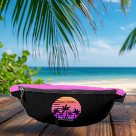Riñoneras Viaje de Chicas Personalizados de palmeras negras
