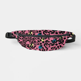 Riñoneras Vibrant Leopard Print Inspired Floral Pattern 
