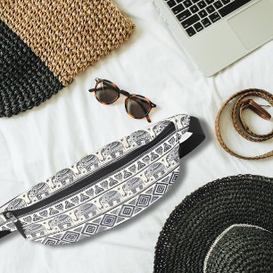 Riñoneras Vintage Ethnic Elephant African Tribal Pattern