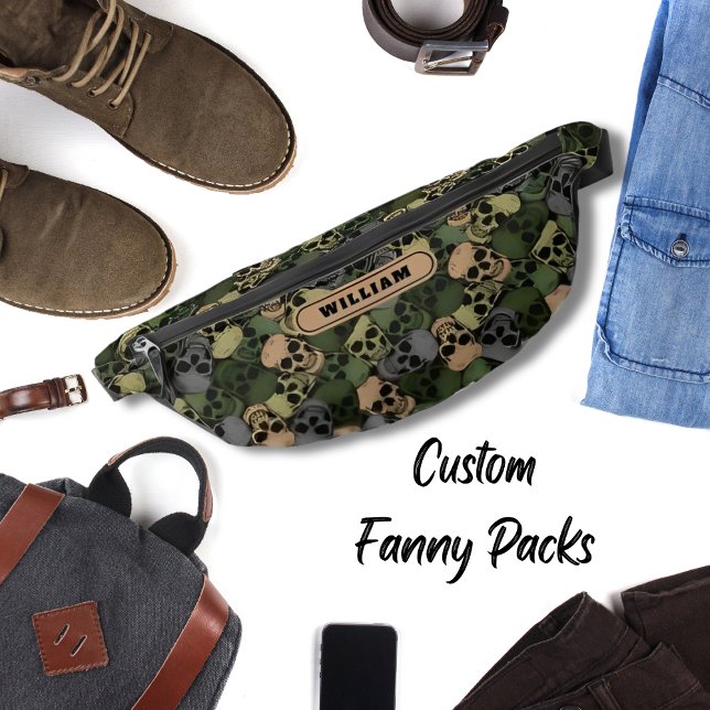 Riñoneras Vintage gótico Green Khaki Skuflex Camouflage Homb (Subido por el creador)