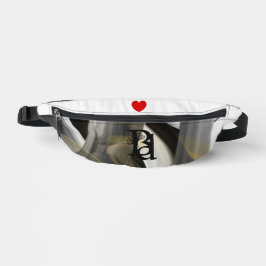 Riñoneras White Fanny Pack Trend Resumen Art Black Gold
