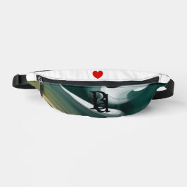 Riñoneras White Fanny Pack Trend Resumen Art Black Green