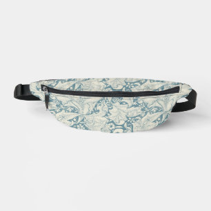 Riñoneras William Morris Wallflower damasco azul floral