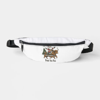 Riñoneras Womens Xmas Tree Lighting Santa Riding Highland Co