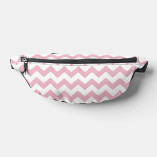 Riñoneras Zigzag rosa, Chevron rosado, patrón geométrico
