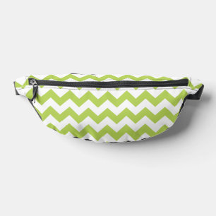 Riñoneras Zigzag verde, Chevron verde, patrón geométrico