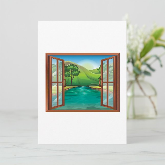 Río a través de una ventana abierta invitaciones p (Subido por el creador)