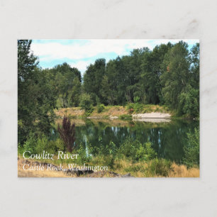 Río Cowlitz, Castle Rock, Washington Tarjeta Posta