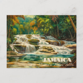 Río de Dunn vibrante cae en la postal de Jamaica