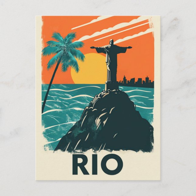 Río de Janeiro Brasil Cristo el canje postal (Anverso)
