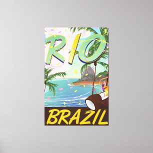 rio de janeiro Brasil impresión de viaje retro.