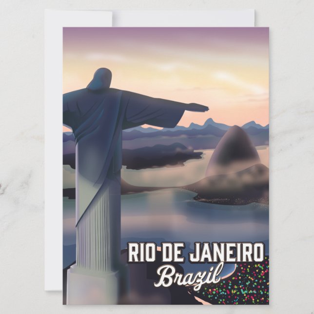 Río de Janeiro Brasil poster de viajes. (Anverso)