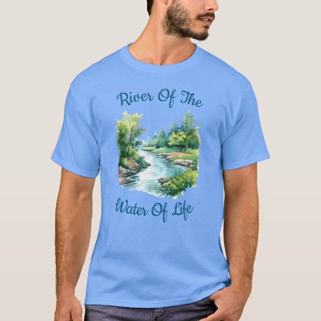 Río De La Camiseta Del Agua De La Vida (Anverso)