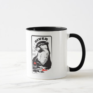 río de la nutria de la taza de café