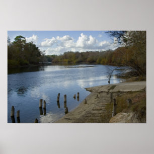 Río de Suwannee, impresión vieja de la rampa del