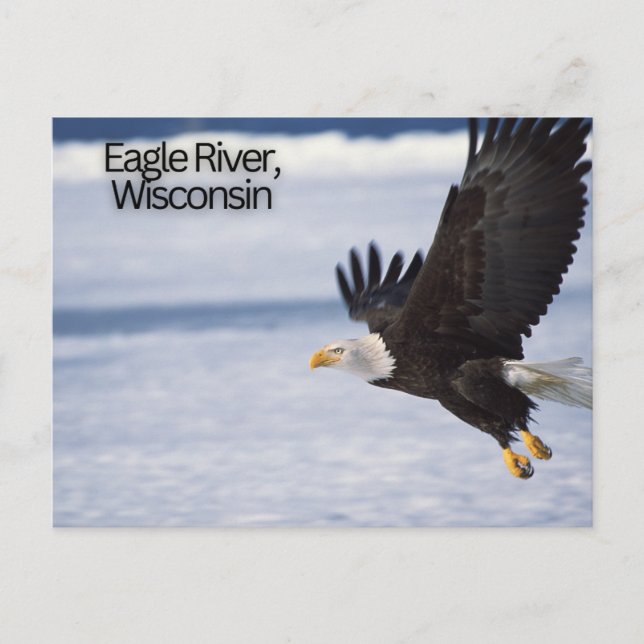Río Eagle, postal de Wisconsin (Anverso)