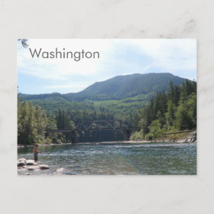 Río en postal del estado de Washington