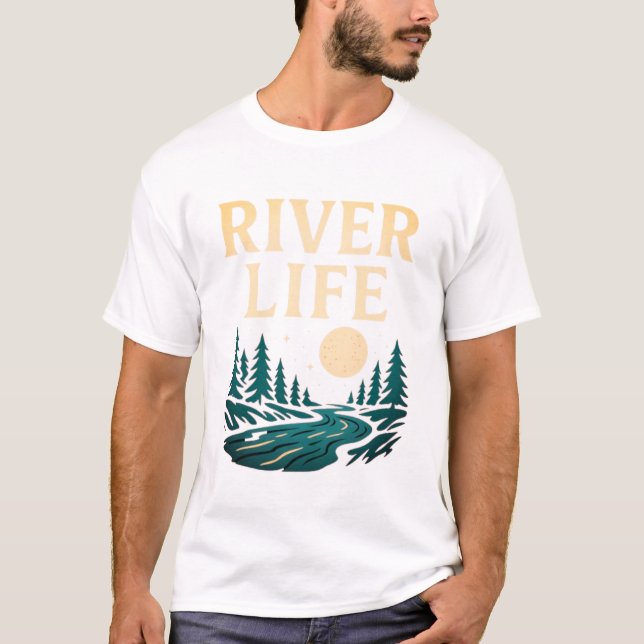 Río es la camiseta básica de los hombres (Anverso)