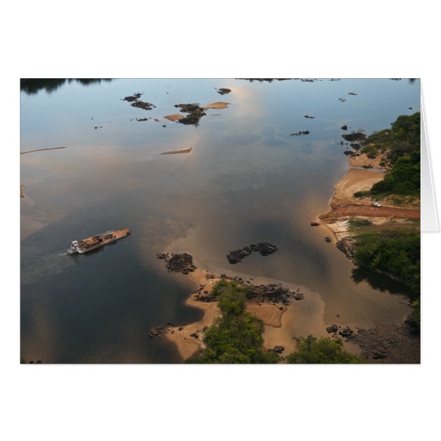 Río Essequibo, río más largo de Guyana, y 2 (Anverso (Horizontal))