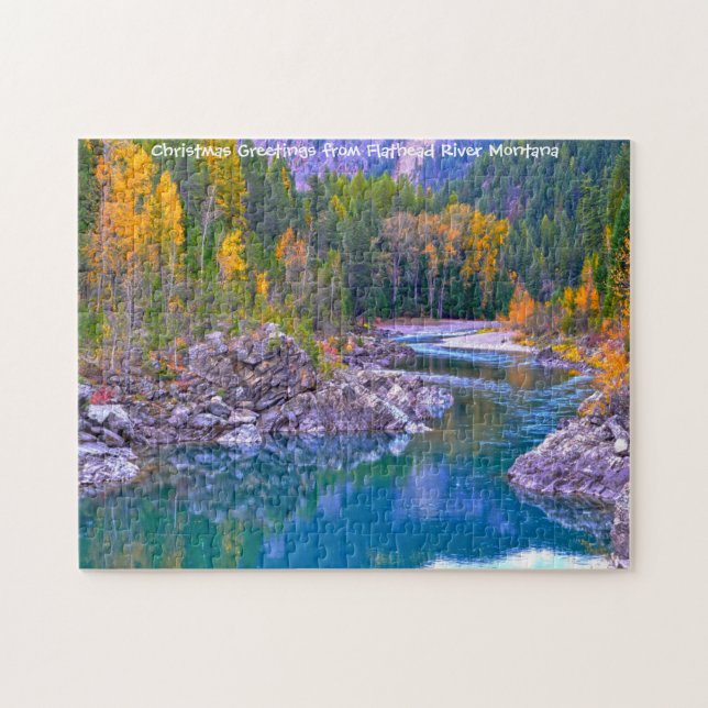 Río Flathead Montana. Rompecabezas (Horizontal)
