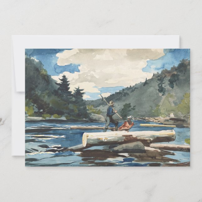 Río Hudson, tala | Winslow Homer (Anverso)