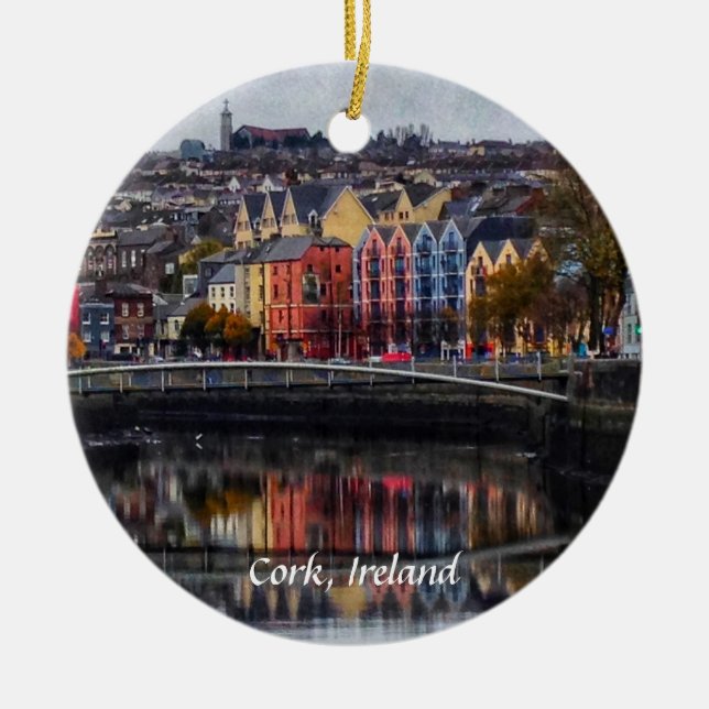 Río Lee, ornamento de Irlanda del corcho (Frente)