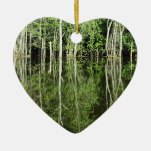 Río Misisipi Iowa Banks Ornamento de Keepsake