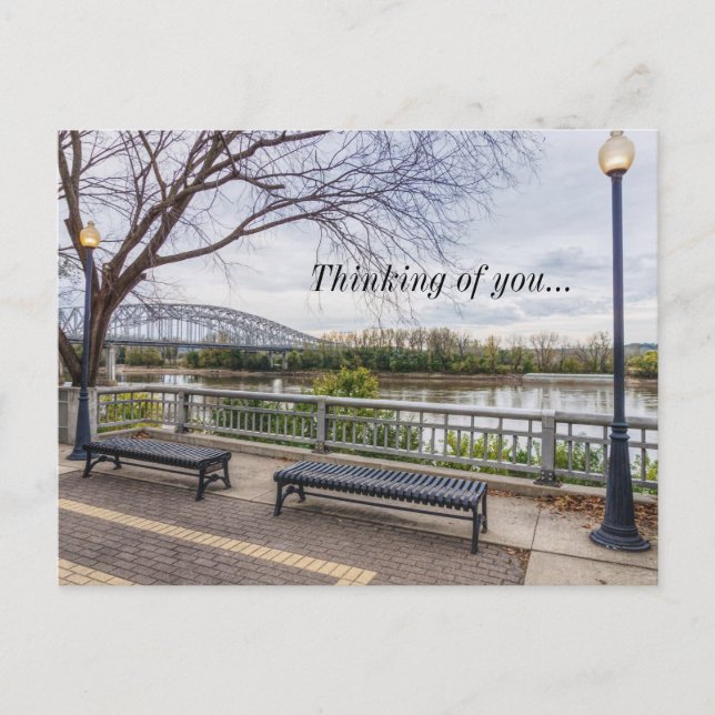 Río Missouri Vista Pensando en Ti Postal (Anverso)