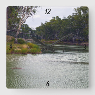 Río Murray Australia, la curva, el reloj de pared