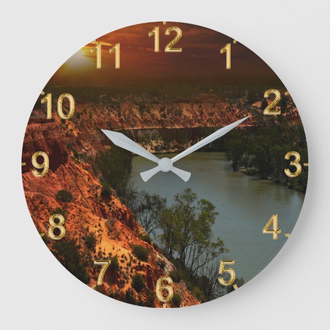 Río Murray Australia Sunset, reloj de pared (Anverso)