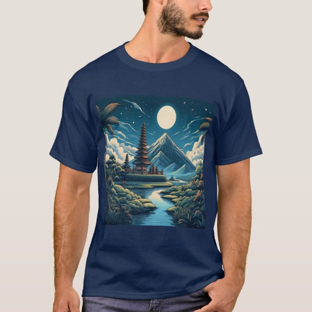 Río que refleja el cielo - Camiseta de arte natura (Anverso)