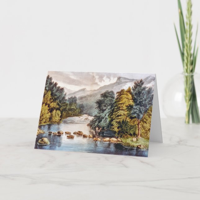 Río Racquet - Tarjeta de felicitación Adirondacks (Anverso)