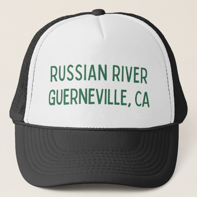 Río RUssian, Guerneville, sombrero de camionero CA (Anverso)