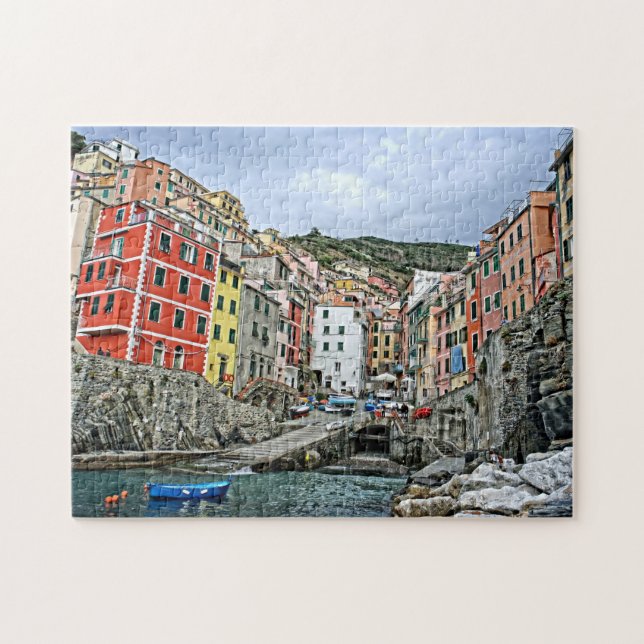 Riomaggiore, Italia - El rompecabezas de Cinque Te (Horizontal)