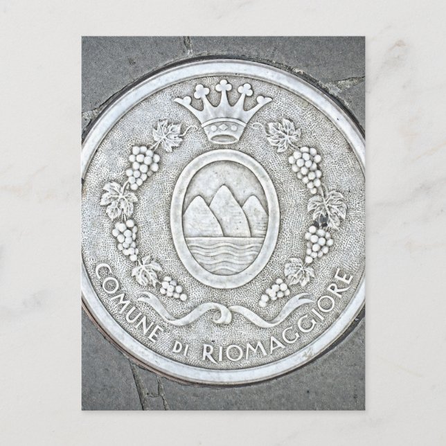 Riomaggiore, Italia - la postal Cinque Terre (Anverso)