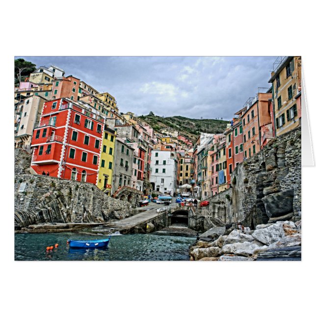 Riomaggiore, Italia - La tarjeta Cinque Terre (Anverso (Horizontal))