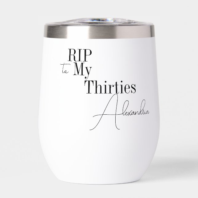 RIP 30s Party 40th Birthday Black and White (Frente)