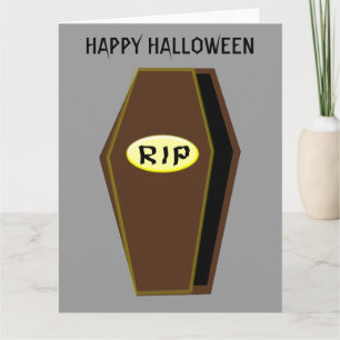 RIP Cofre de la Muerte de Halloween Tarjeta Person