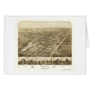 Ripon, mapa panorámico de los WI - 1867