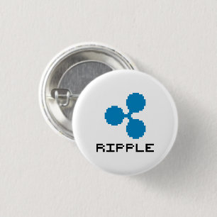 Ripple XRP logotipo de 8 bits Botón