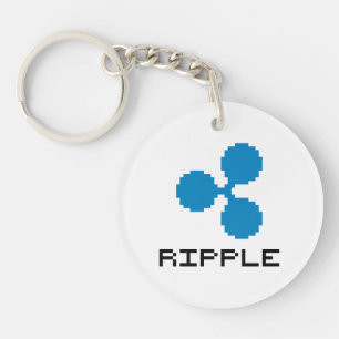 Ripple XRP logotipo de 8 bits Llavero