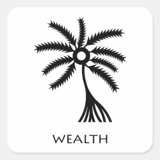 riqueza (Abe Dua) Pegatina de Símbolo Adinkra