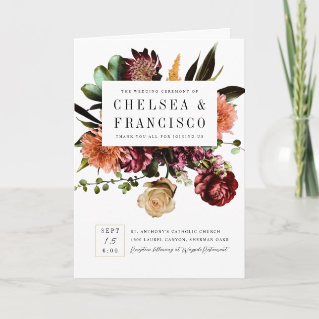 Riqueza del colorido programa Primavera de boda pl (Anverso)