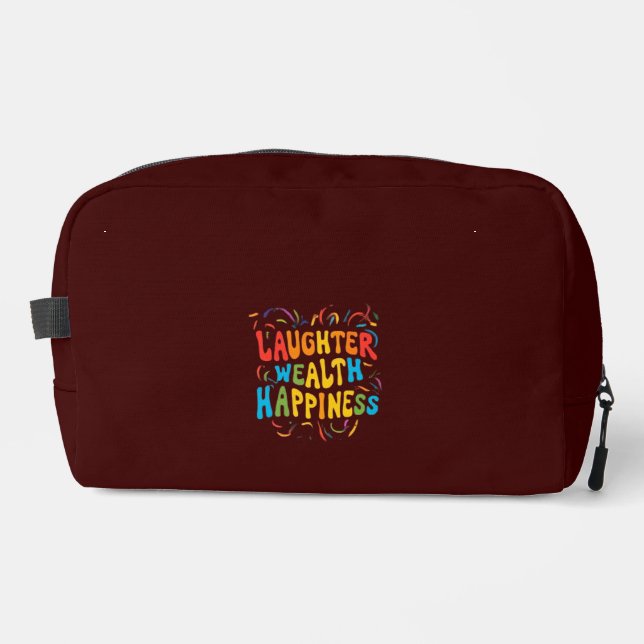 Riqueza risas Felicidad Imprimir Cortar Bolsa (Anverso)