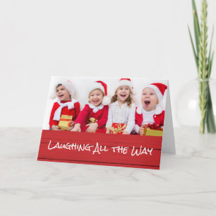 Risa hasta el final de la tarjeta de Navidad de la
