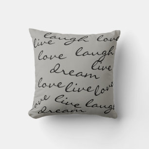 risas de amor en vivo sueño almohada de tipografía